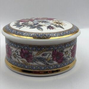 Georgian by Falcon China Porcelain Trinket Jewelry Box Staffordshire England
